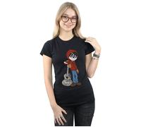 Disney Women's Coco Miguel With Guitar Cotton T-Shirt in Black | Size: XL Disney Black XL