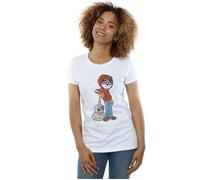 Disney Women's Coco Miguel With Guitar Cotton T-Shirt in White | Size: Large Disney White L