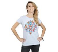 Disney Women's Coco Tree Pattern Cotton T-Shirt in Grey | Size: Medium Disney Grey M