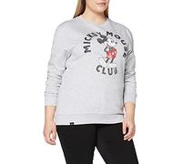 Disney Womens Crew Neck Sweater Mickey Club M Grey (Sport Grey)