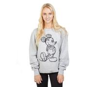 Disney Women's Mickey Mouse Sketch Sweatshirt, Grey, 10 UK