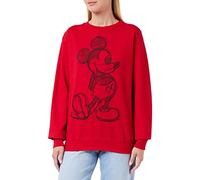 Disney Women's Mickey Mouse Sketch Sweatshirt, Red, 10 UK