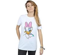 Disney Women's Daisy Duck Big Portrait Boyfriend Fit T-Shirt White Medium