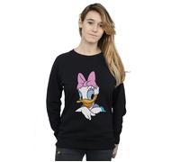 Disney Women's Daisy Duck Big Portrait Sweatshirt in Black | Size: Large Disney Black L