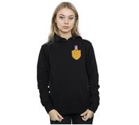 Disney Women's Daisy Duck Faux Pocket Hoodie in Black | Size: Large Disney Black L