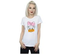 Disney Women's Daisy Duck Head Cotton T-Shirt in White | Size: 2XL Disney White 2XL