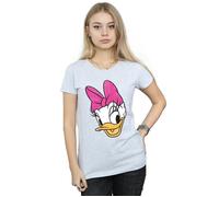 Disney Women's Daisy Duck Head Painted Cotton T-Shirt in Grey | Size: Medium Disney Grey M