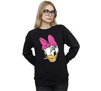 Disney Women's Daisy Duck Head Painted Sweatshirt Black Large