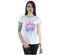 Disney Women's Descendants Pink Crown Cotton T-Shirt in Grey | Size: 2XL Disney Grey 2XL