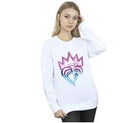 Disney Women's Descendants Pink Crown Sweatshirt in White | Size: Medium Disney White M
