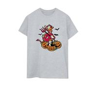 Disney Women's Devil Cotton Boyfriend T-Shirt in Grey | Size: Medium Disney Grey M