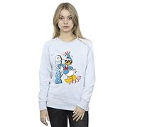 Disney Women's Donald Duck Cool Sweatshirt Sport Grey Large