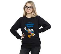 Disney Women's Donald Duck Furious Donald Sweatshirt Black Large