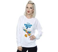 Disney Women's Donald Duck Furious Donald Sweatshirt White Medium