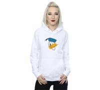 Disney Women's Donald Duck Head Hoodie Large White