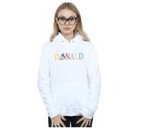 Disney Women's Donald Duck Letters Hoodie in White | Size: Medium Disney White M