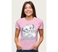 Disney Women's Dreamer Simba The Lion King T-Shirt in Light Pink | Size: 2XL Disney Light Pink 2XL