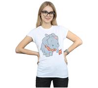 Disney Women's Dumbo Classic Tied Up Ears Cotton T-Shirt in White | Size: Small Disney White S