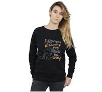 Disney Women's Dumbo Follow Your Dream Sweatshirt in Black | Size: Large Disney Black L