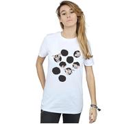 Disney Women's Dumbo Peekaboo Cotton Boyfriend T-Shirt in White | Size: 3XL Disney White 3XL