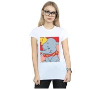 Disney Women's Dumbo Portrait Cotton T-Shirt in White | Size: 2XL Disney White 2XL