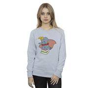 Disney Women's Dumbo Sitting On Books Sweatshirt in Grey | Size: Small Disney Grey S