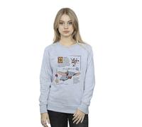 Disney Women's Dumbo Story Book Page Sweatshirt in Grey | Size: Small Disney Grey S
