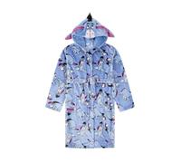 Disney Womens Eeyore Blue Fleece Dressing Gown Fleece Hooded Ladies Robe