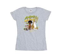 Disney Women's Encanto Animal Magnet Cotton T-Shirt in Grey | Size: Medium Disney Grey M