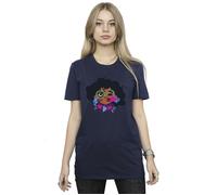 Disney Women's Encanto Mirabel Kiss Cotton Boyfriend T-Shirt in Navy | Size: Large Disney Navy L