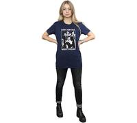 Disney Women's Every Fairy Tale Needs A Villain Cotton T-Shirt in Navy | Size: Large Disney Navy L