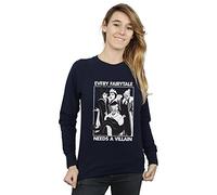 Disney Women's Every Fairy Tale Needs A Villain Sweatshirt Navy Blue Large