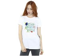 Disney Women's Finding Dory Ocean Of Adventure Cotton Boyfriend T-Shirt in White | Size: 5XL Disney White 5XL
