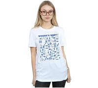 Disney Women's Finding Dory Where´s Dory? Cotton Boyfriend T-Shirt in White | Size: XL Disney White XL