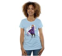 Disney Women's Frozen 2 Anna Seek The Truth Cotton T-Shirt in Blue | Size: Small Disney Blue S