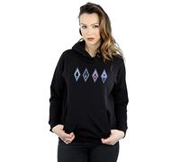 Disney Women's Frozen 2 Elements Symbols Hoodie Black Large