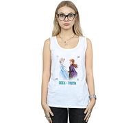 Disney Women's Frozen 2 Elsa and Anna Seek The Truth Vest White Small