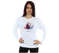 Disney Women's Frozen 2 Elsa & Anna Nature Is Beautiful Sweatshirt in White | Size: Medium Disney White M