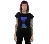 Disney Women's Frozen 2 Elsa Diamond Elements Cotton T-Shirt in Black | Size: 2XL Disney Black 2XL