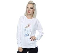 Disney Women's Frozen 2 Elsa Nokk Silhouette Sweatshirt White Medium