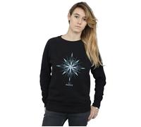 Disney Women's Frozen 2 Elsa Signature Snowflake Sweatshirt in Black | Size: Medium Disney Black M