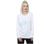 Disney Women's Frozen 2 Elsa Signature Snowflake Sweatshirt in White | Size: Small Disney White S