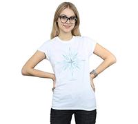 Disney Women's Frozen 2 Elsa Signature Snowflake T-Shirt White Small