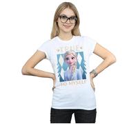 Disney Women's Frozen 2 Elsa True To Myself Cotton T-Shirt in White | Size: Large Disney White L