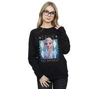 Disney Women's Frozen 2 Elsa True To Myself Sweatshirt Black Large