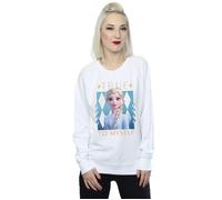 Disney Women's Frozen 2 Elsa True To Myself Sweatshirt in White | Size: XL Disney White XL