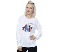 Disney Women's Frozen 2 Lead with Courage Sweatshirt White Medium