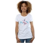 Disney Women's Frozen 2 Olaf Leaf Jump Cotton T-Shirt in White | Size: Small Disney White S