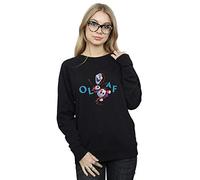 Disney Women's Frozen 2 Olaf Leaf Jump Sweatshirt Black Large