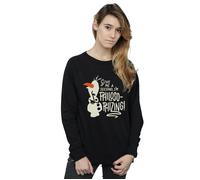 Disney Women's Frozen 2 Olaf Philosophizing Sweatshirt in Black | Size: 2XL Disney Black 2XL